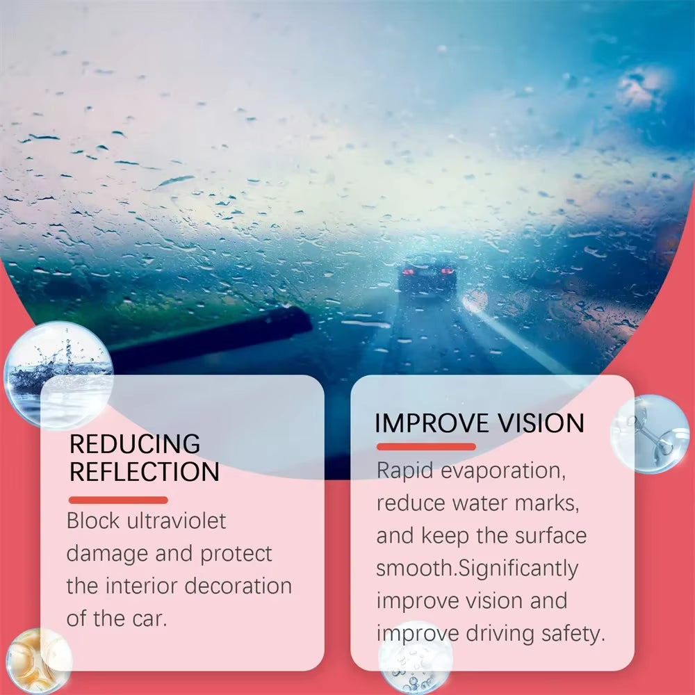 Car Glass Cleaner & Hydrophobic Coating Kit for Windshields